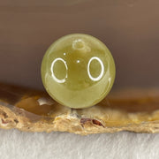 Natural Type A Yellowish Green Jadeite Bead Charm 4.49g 13.8mm - Huangs Jadeite and Jewelry Pte Ltd