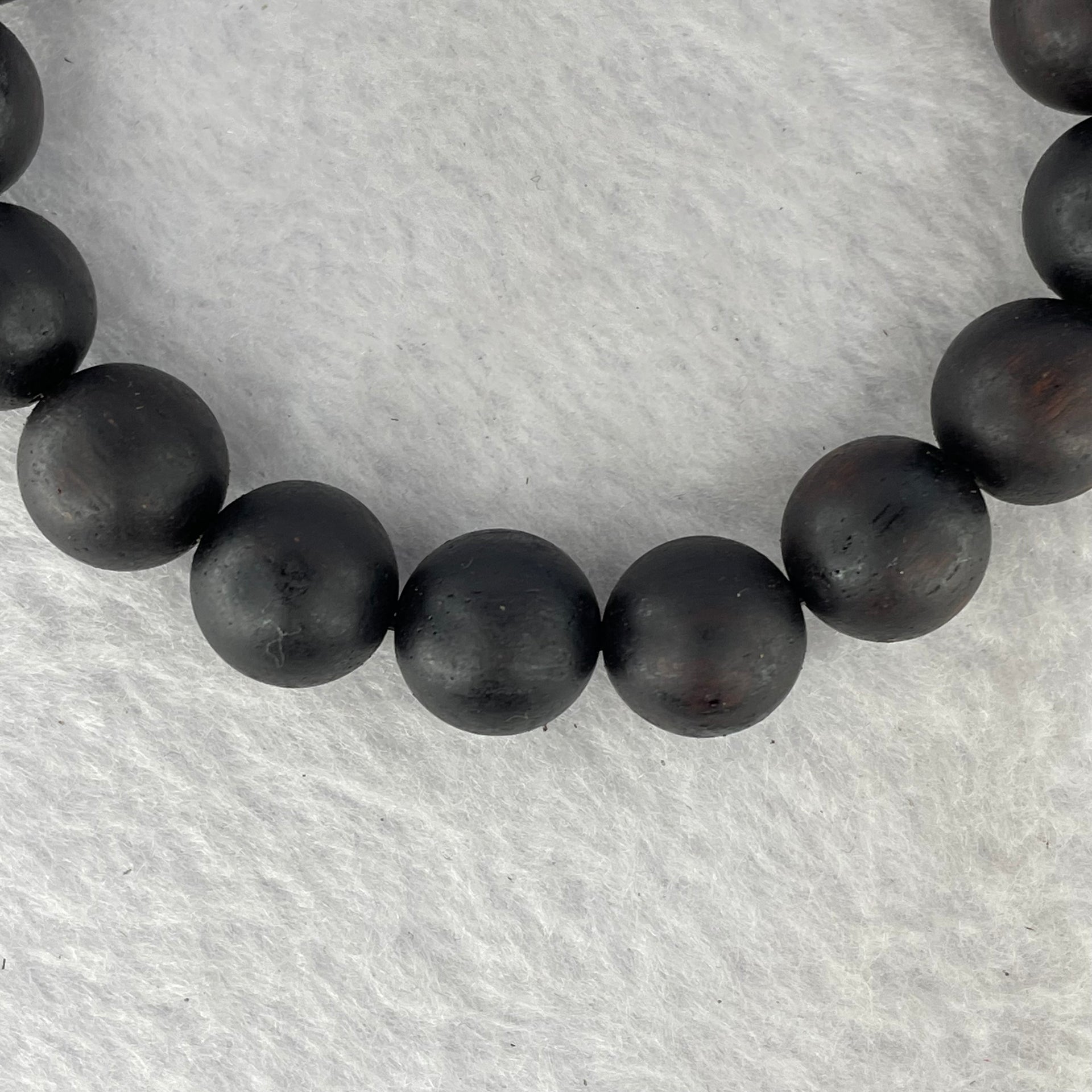 Natural Wild Hainan Jiang Zhen Xiang ( Acronychia Pedunculata) Beads Bracelet (Sinking Type) 天然野生海南降真香珠手链  14.43g 18cm /12.1mm 17 Beads - Huangs Jadeite and Jewelry Pte Ltd