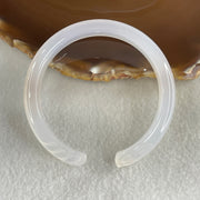 Natural Pinky Agate Fox Bange Internal Dimeter 56.4mm 27.67g 10.2 by 6.9mm - Huangs Jadeite and Jewelry Pte Ltd