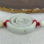 Type A Green Jadeite 3 Tiers Movable Ping An Kou Donut Display 54.49g 55.3 by 13.0mm - Huangs Jadeite and Jewelry Pte Ltd