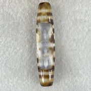 Natural Powerful Tibetan Old Oily Agate Zha Ji La Mu Female Cai Shen and 8 Eyes Dzi Bead Heavenly Master (Tian Zhu) 扎基拉姆女财神八眼天珠 12.91g 57.4 by 12.9mm - Huangs Jadeite and Jewelry Pte Ltd