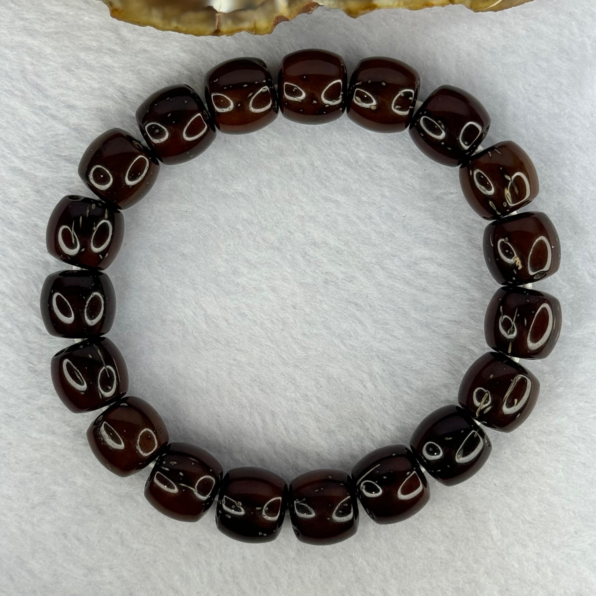 Old Bodhi Seed Beads Bracelet 紫金鼠手链 17.20g 18.5cm 11.5mm 19 Beads - Huangs Jadeite and Jewelry Pte Ltd