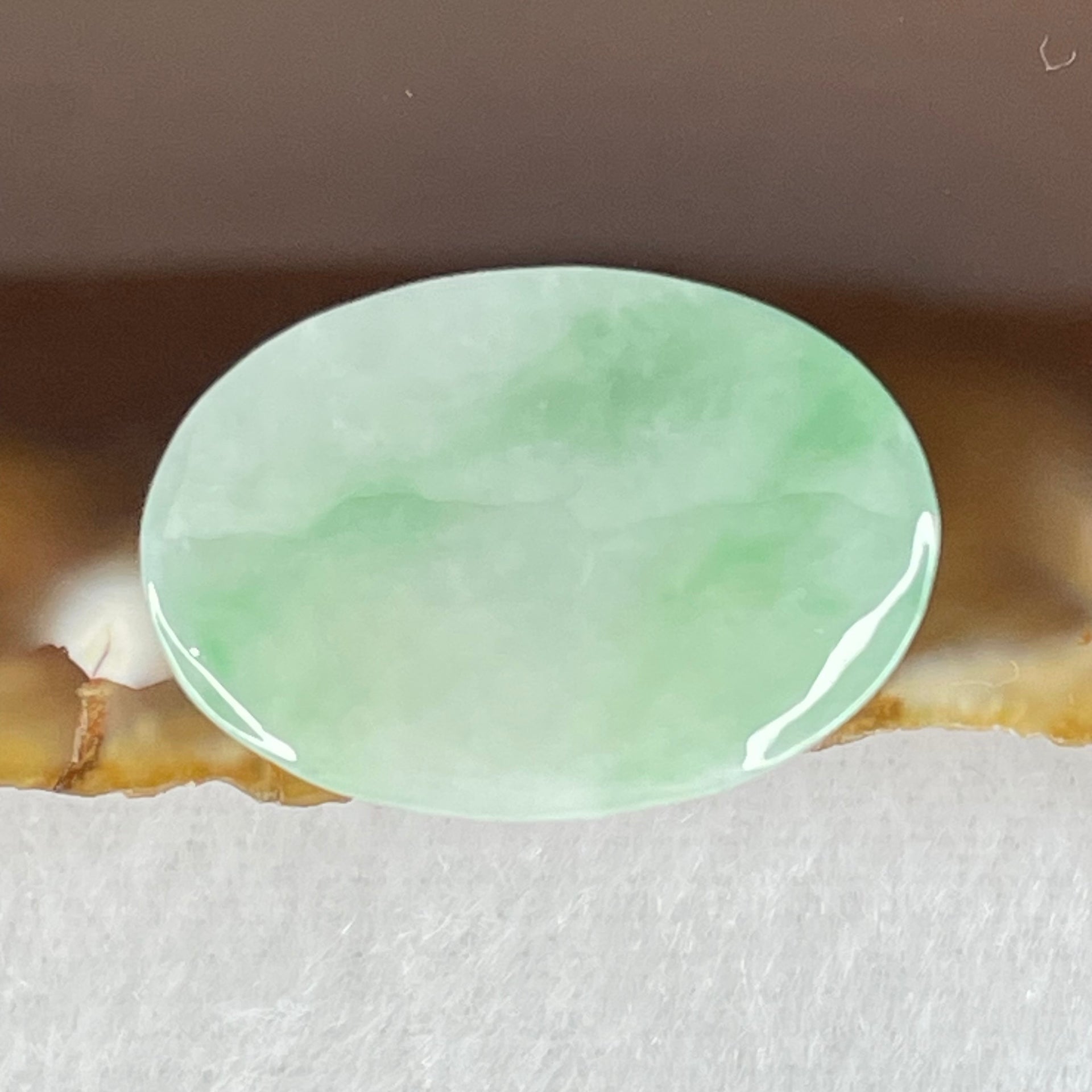Type A Faint Lavender and Light Green Jadeite Cabouchon Stone For Setting 5.13g 22.8 by 15.8 by 8.0mm - Huangs Jadeite and Jewelry Pte Ltd