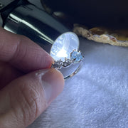 Natural Blue Aquamarine Ring 1.82g 4.6 by 3.5mm (Adjustable Size) - Huangs Jadeite and Jewelry Pte Ltd