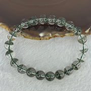 Very Good Grade Natural Green Phantom Quartz Beads Bracelet 23.28g 17cm 9.4mm 22 Beads - Huangs Jadeite and Jewelry Pte Ltd