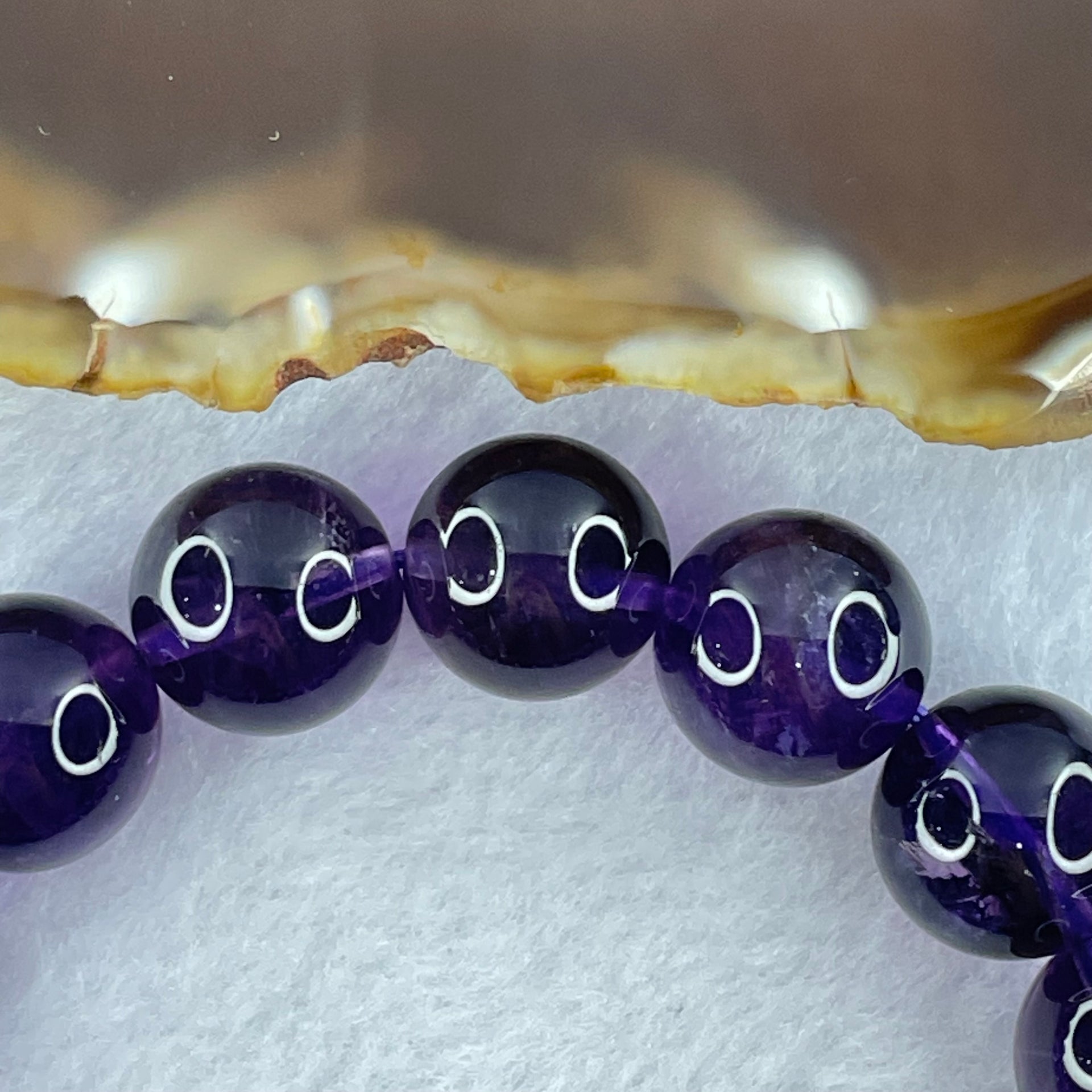 Good Grade Natural Amethyst Bracelet 50.30g 18cm 13.2mm 16 Beads - Huangs Jadeite and Jewelry Pte Ltd