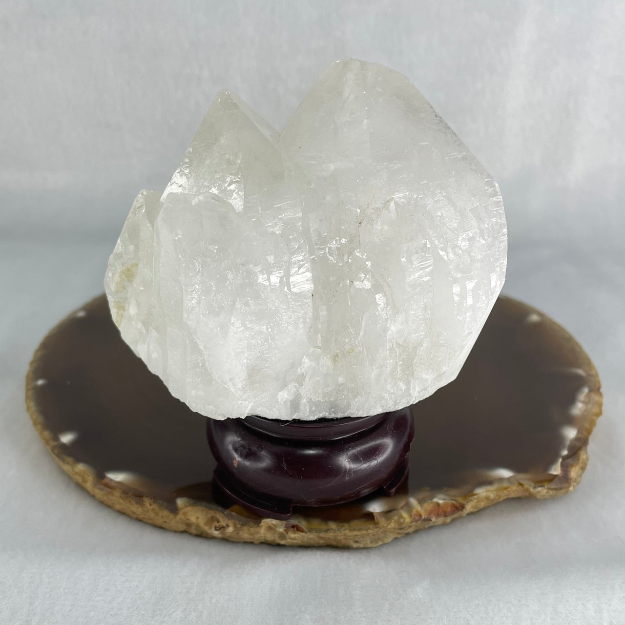 Natural Milky White Quartz Display 341.10g 84.9 by 49.8 by 40.0mm - Huangs Jadeite and Jewelry Pte Ltd