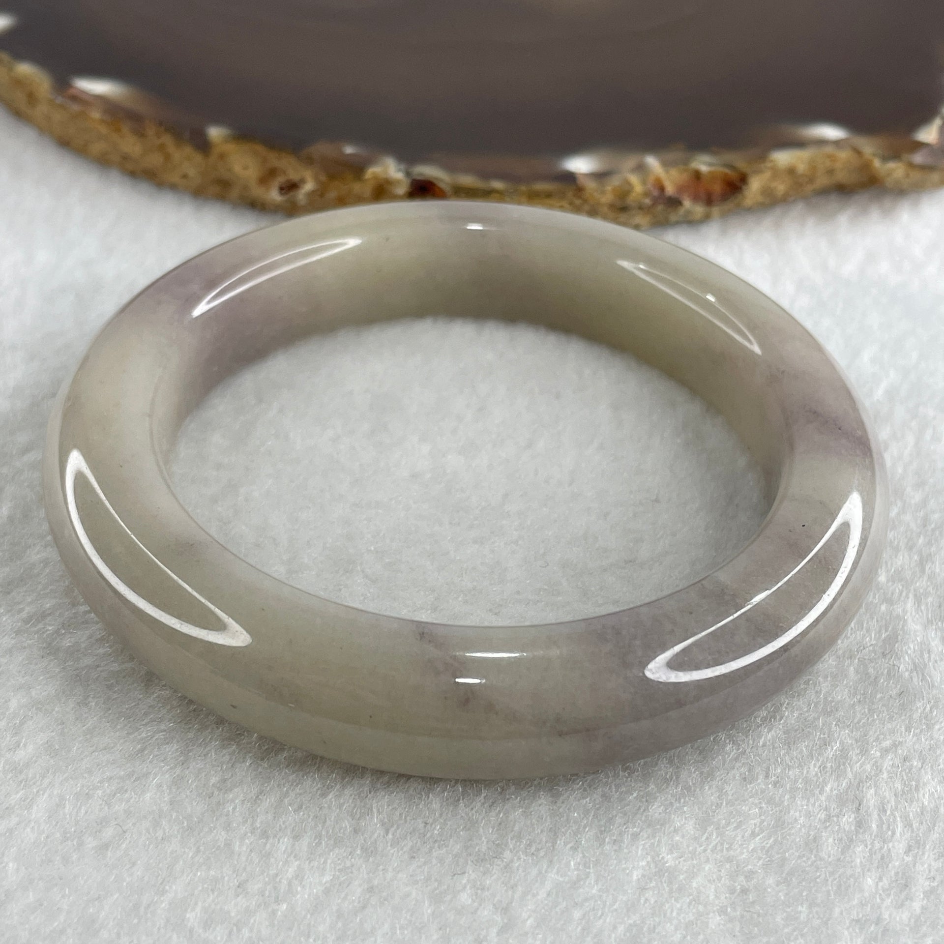 Natural Purple Aventurine Bangle 62.87g Inner Diameter 58.2mm 12.8 by 10.9mm (Very Very Slight Internal Line) - Huangs Jadeite and Jewelry Pte Ltd