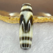 Natural Powerful Tibetan Old Oily Agate Tiger Tooth Daluo Dzi Bead Heavenly Master (Tian Zhu) 8.53g 38.7 by 12.0mm - Huangs Jadeite and Jewelry Pte Ltd