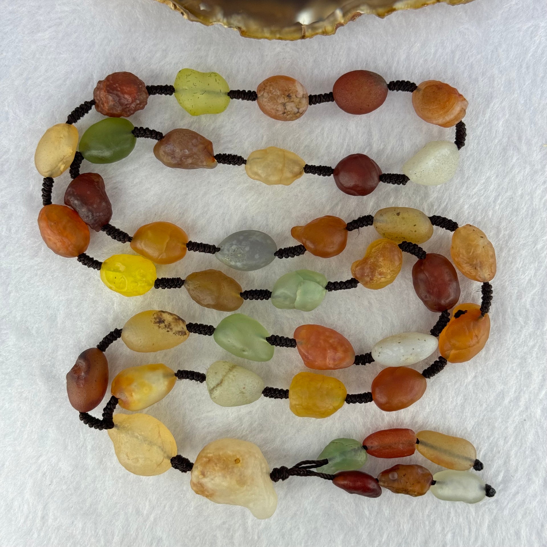 Natural Muti Color Chalcedony Agate Necklace 99.67g 24.4 by 17.1 by 17.0mm - Huangs Jadeite and Jewelry Pte Ltd