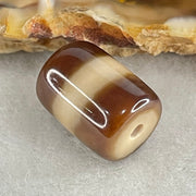 Natural Powerful Tibetan Old Oily Agate One Line Dzi Bead Heavenly Master (Tian Zhu) 2.44g 13.3 by 10.1mm - Huangs Jadeite and Jewelry Pte Ltd