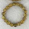 Good Grade Natural Golden Rutilated Quartz Beads Bracelet 天然金发晶珠手链 31.30g 16cm 10.8mm 18 Beads - Huangs Jadeite and Jewelry Pte Ltd