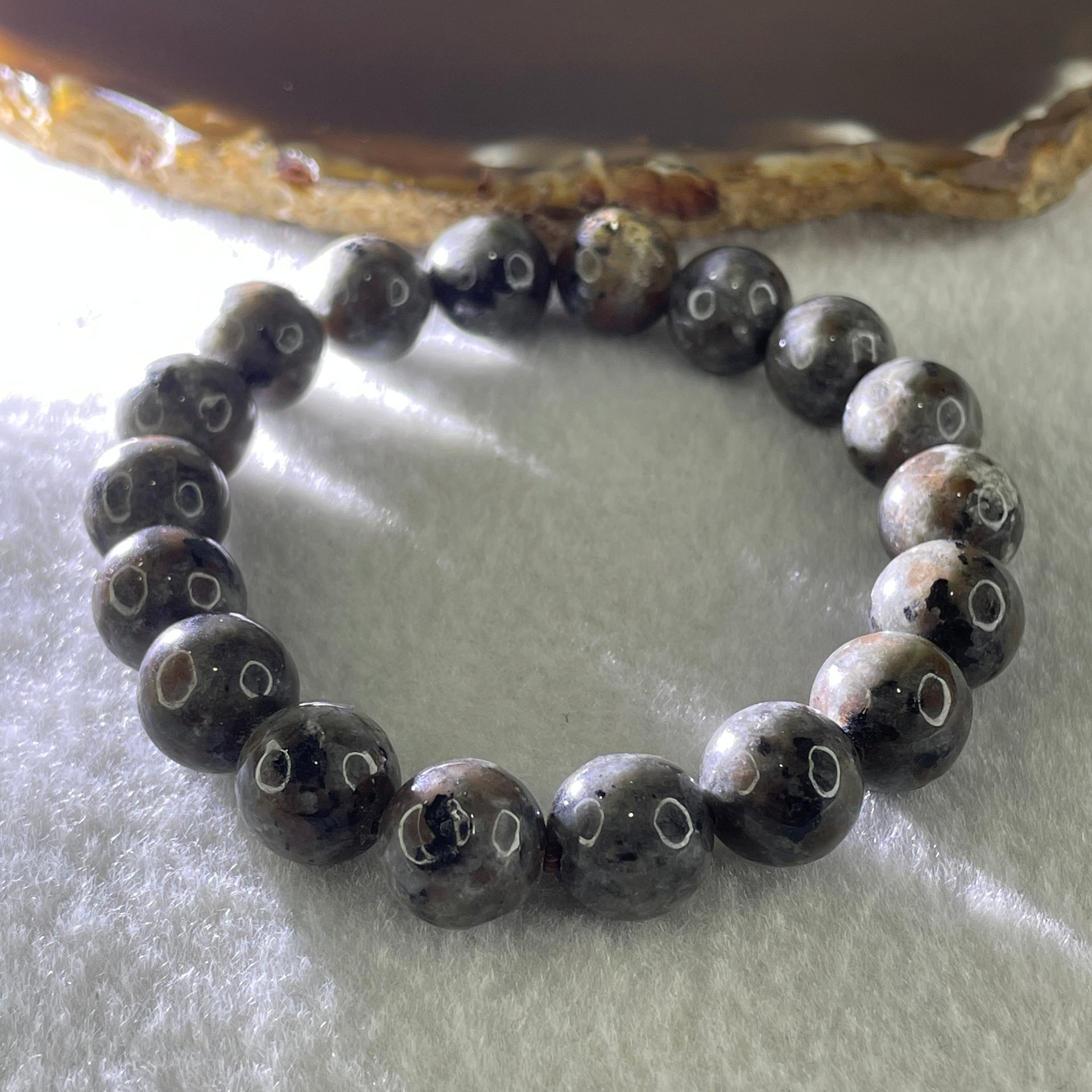 Natural Yooperlite Beads Bracelet 33.47g 16cm 11.3mm 18Beads - Huangs Jadeite and Jewelry Pte Ltd