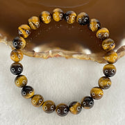 Natural Yellow Tiger's Eye Quartz Beads Bracelet 18.22g 16cm 8.5mm 23 Beads - Huangs Jadeite and Jewelry Pte Ltd