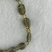 Good Grade Natural Green Tourmaline Crystal Barrel Bracelet 7.15g 16cm 8.0mm 15Beads - Huangs Jadeite and Jewelry Pte Ltd