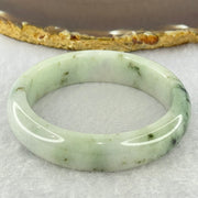 Type A Green Lavender and Moss Green Piao Hua Jadeite Bangle Internal Diameter 55.8mm 60.42g 14.5 by 8.0mm (Very Slight External Rough + Internal Line) - Huangs Jadeite and Jewelry Pte Ltd