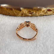 Natural Smoky Quartz in S925 Sliver Rose Gold Color Ring (Adjustable Size) 1.72g 4.7 by 4.7 by 3.0mm - Huangs Jadeite and Jewelry Pte Ltd