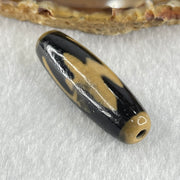 Natural Powerful Tibetan Old Oily Agate 5 Bats Dzi Bead Heavenly Master (Tian Zhu) 五个蝙蝠天诛 8.26g 38.2 by 11.9mm - Huangs Jadeite and Jewelry Pte Ltd