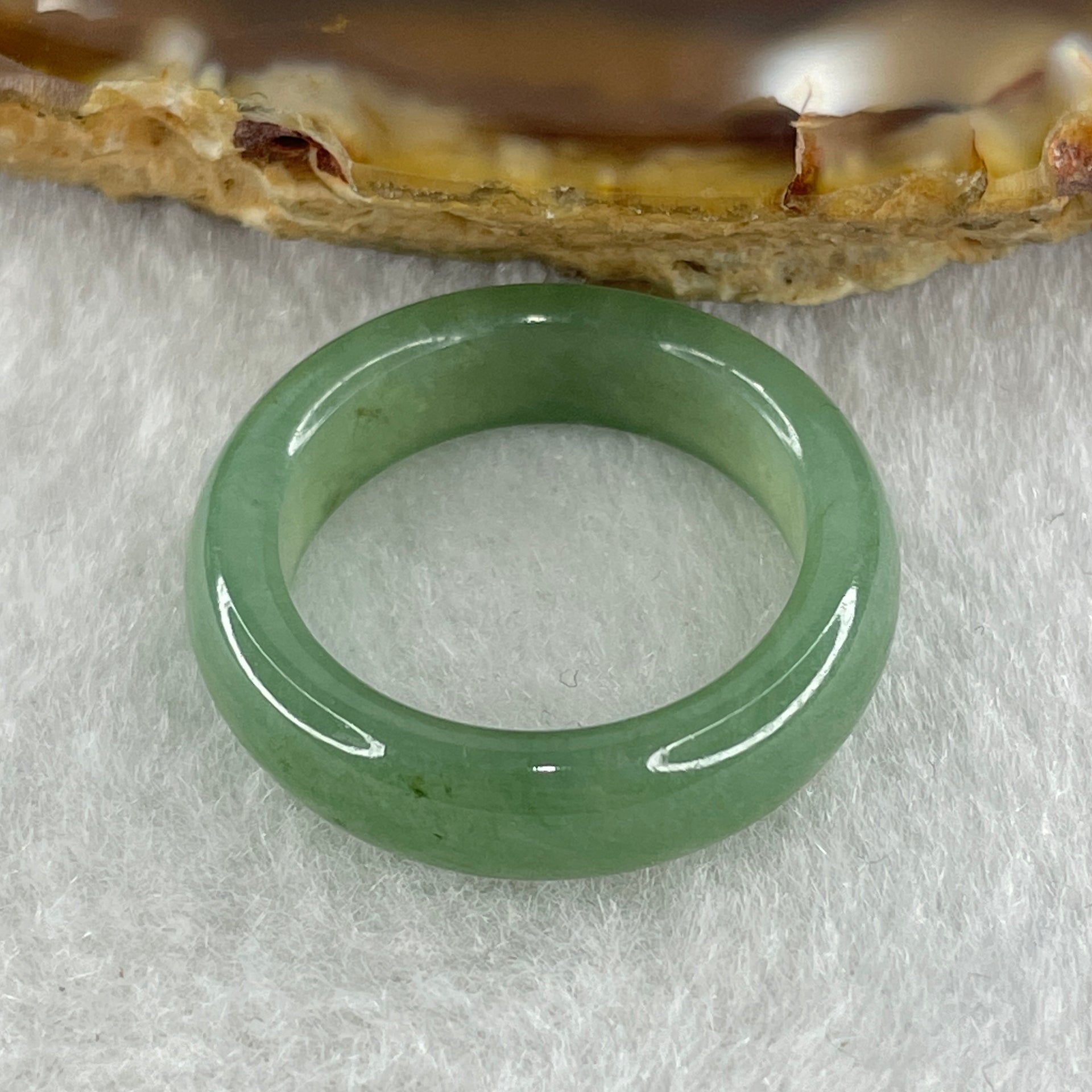 Type A Natural Green Jadeite Ring 3.39g 5.9 by 3.3mm US 7 HK 15.3 (Close to Perfect) - Huangs Jadeite and Jewelry Pte Ltd