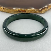 Good Grade Type A Icy Blueish Green Jadeite Bangle Internal Diameter 57.6mm 34.25g 10.7 by 6.8mm (Perfect) - Huangs Jadeite and Jewelry Pte Ltd