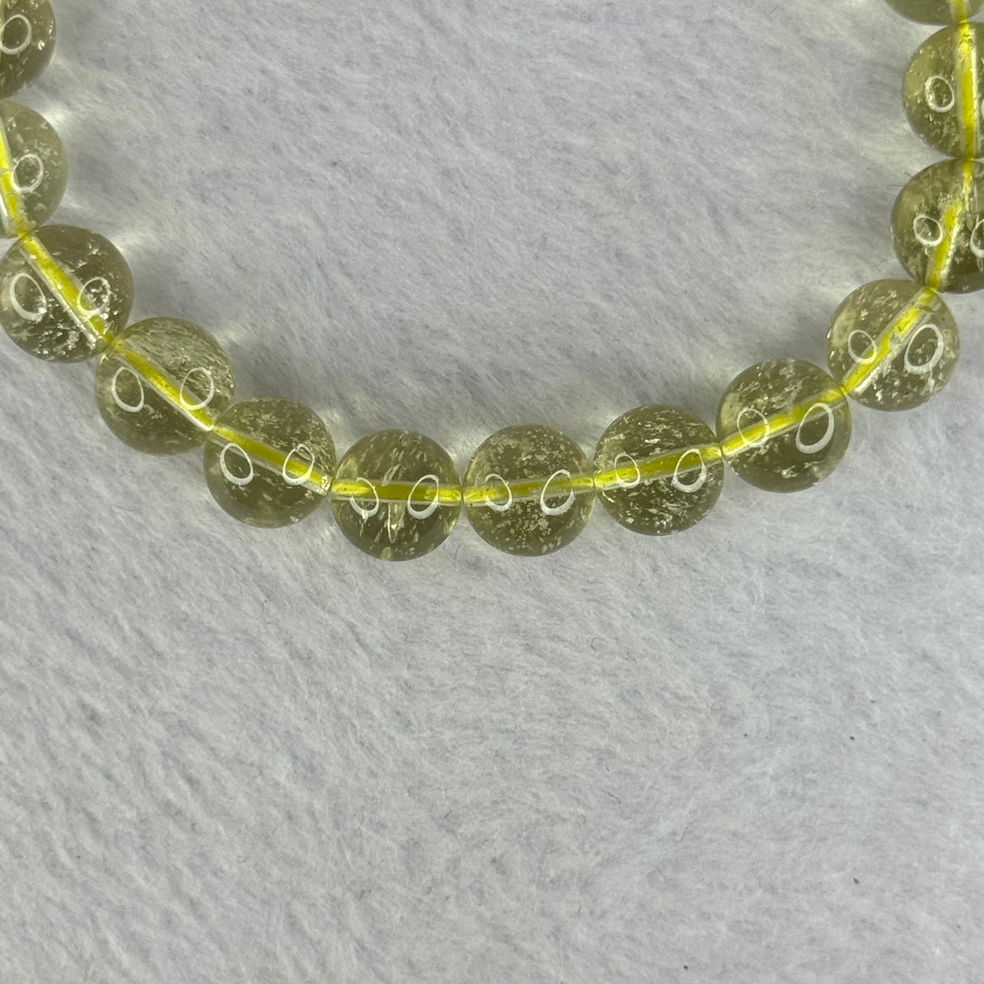Natural Libyan Moldavite Meteorite Crystal Beads Bracelet 天然利比亚陨石手链 21.73g 17.5cm 9.9mm 21 Beads - Huangs Jadeite and Jewelry Pte Ltd