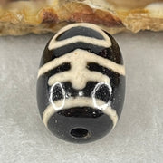 Natural Powerful Tibetan Old Oily Agate Double Nectar Vessel Dzi Bead Heavenly Master (Tian Zhu) 花蜜容器眼天珠 4.80g 18.2 by 13.2mm - Huangs Jadeite and Jewelry Pte Ltd