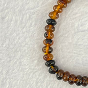 Natural Dark Brownish Yellow Medicine Amber Beads Bracelet 天然抚顺药珀手链 4.28g 15cm 6.6mm 42 Beads - Huangs Jadeite and Jewelry Pte Ltd