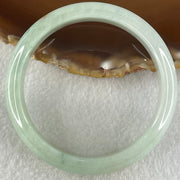 Type A Light Blueish Green with Brown Yellow and Dark Blueish Green Patches Jadeite Bangle 51.67g Internal Diameter 55.6mm 14.0 by 7.2mm (Close to Perfect) - Huangs Jadeite and Jewelry Pte Ltd