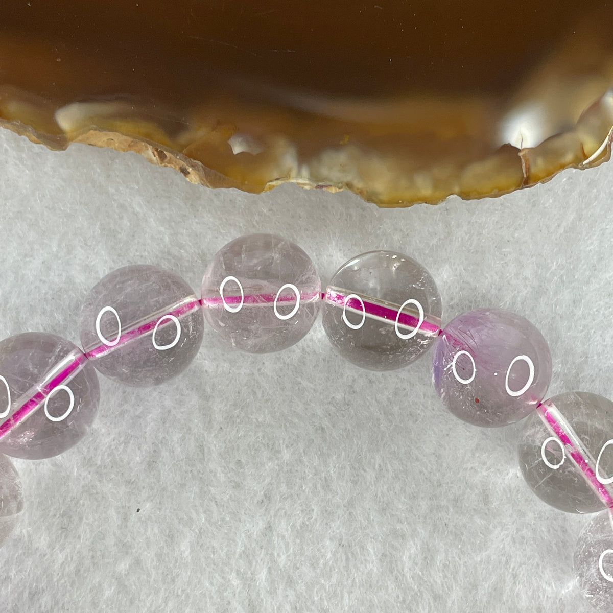 Certified Entry-Grade Natural Super 7 Crystal Beads Bracelet | Supreme Ultra-Mass Statement Strand | Authentic Sacred Seven Multi-Mineral Inclusions Quartz Spiritual Catalyst & Auric Shield Bracelet (39.94g | 17cm Length | 12.0mm | 18 Beads)