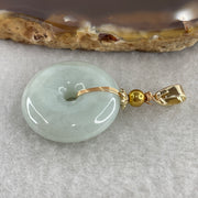 Natural Type A Light Green Jadeite Ping An Kou Pendant | Plump Jade Peace Disc Talisman (6.39g | 21.6 x 6.1mm) - Huangs Jadeite and Jewelry Pte Ltd
