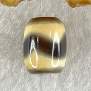 Natural Powerful Tibetan Old Oily Agate Tiger Tooth Daluo Dzi Bead Heavenly Master (Tian Zhu) 虎呀天诛 2.40g 13.5 by 10.3mm - Huangs Jadeite and Jewelry Pte Ltd