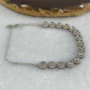 Natural Rainbow Moonstone Beads in S925 Sliver Bracelet 7.39g 13-17cm 3.0 by 2.5mm 15 Pcs - Huangs Jadeite and Jewelry Pte Ltd