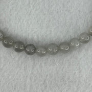 Natural Grey Rabbit Hair Beads Bracelet 9.59g 15.5cm 6.3mm 30 Beads - Huangs Jadeite and Jewelry Pte Ltd