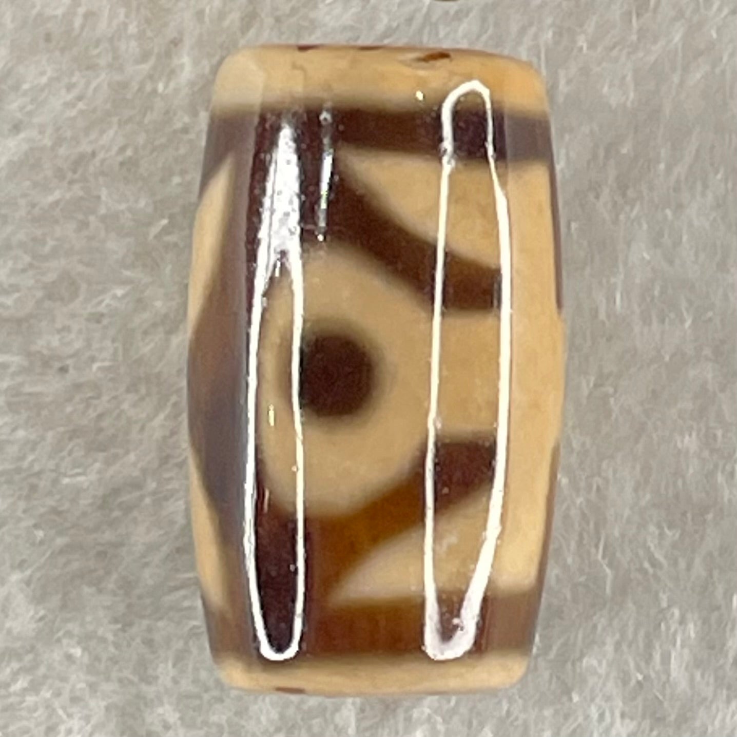 Natural Powerful Tibetan Old Oily Agate Patina Guiren Tairen Human Dzi Bead Totem Amulet Heavenly Master (Tian Zhu) 贵人天诛 4.61g 19.7 by 11.7mm - Huangs Jadeite and Jewelry Pte Ltd