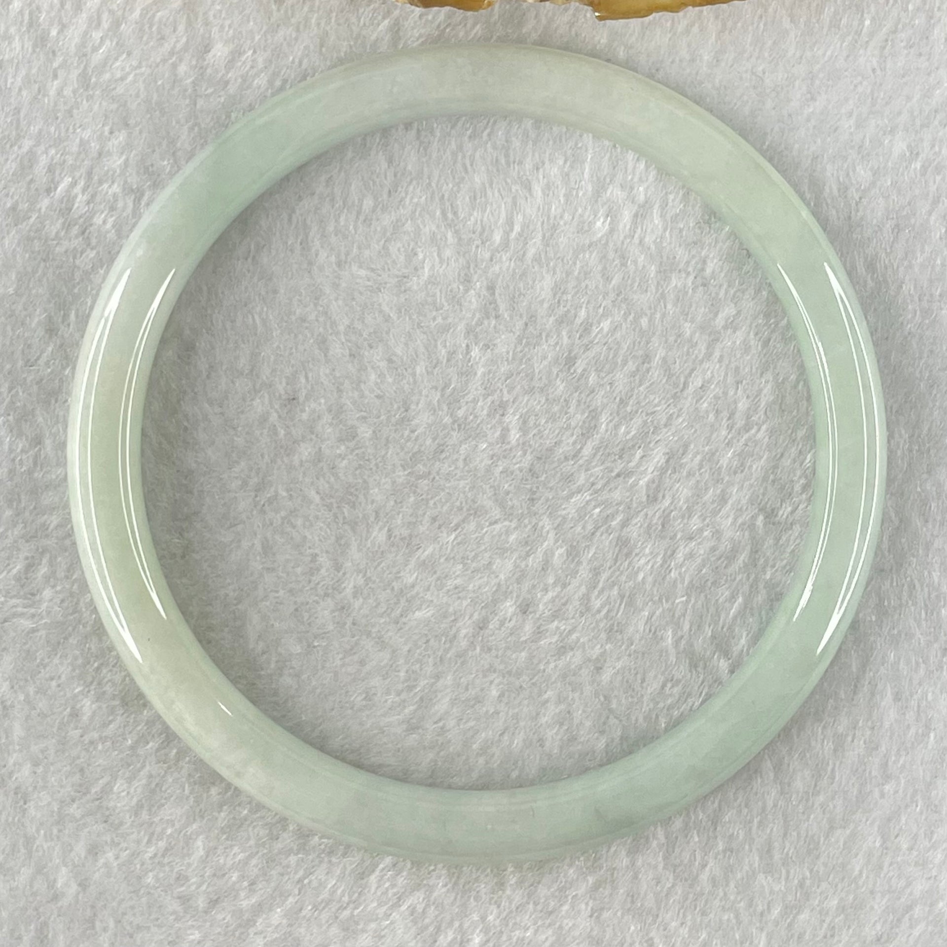 Type A Light Blueish Green Jadeite Bangle 19.39g Internal Diameter 57.6mm 5.9 by 6.0mm (Slight Internal Lines) - Huangs Jadeite and Jewelry Pte Ltd