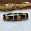 Natural Powerful Tibetan Old Oily Agate Double Tiger Tooth Daluo Dzi Bead Heavenly Master (Tian Zhu) 虎呀天诛 6.99g 37.2 by 11.1mm - Huangs Jadeite and Jewelry Pte Ltd