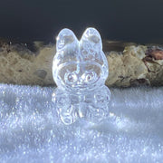 Natural Clear Quartz Labubu Charm Display 3.53g 19.4 by 12.1 by 11.0mm - Huangs Jadeite and Jewelry Pte Ltd