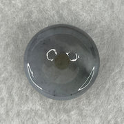 Type A Wuji Grey Jadeite Ping An Kou Donut Charm Pendant 3.33g 16.5 by 5.9mm - Huangs Jadeite and Jewelry Pte Ltd