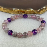 Natural Super 7 Beads Bracelet 17.72g 15.5cm 8.4mm 23 Beads - Huangs Jadeite and Jewelry Pte Ltd