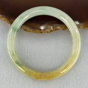 Type A Light Green with Yellow and Blueish Green Patches Jadeite Bangle Internal Diameter 52.0mm 32.14g 7.9 by 8.0mm (Slight Internal Lines) - Huangs Jadeite and Jewelry Pte Ltd
