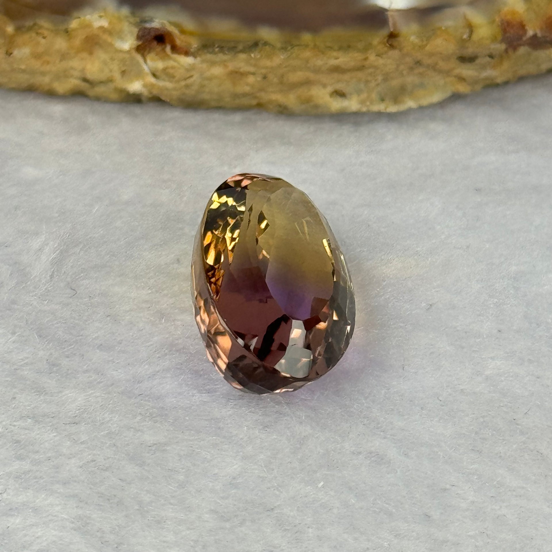 Natural Faceted Ametrine Oval Cut 17.39ct 21.6 by 13.2 by 9.9mm - Huangs Jadeite and Jewelry Pte Ltd