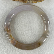 Natural Purple Flower Agate Full Round Bangle Set | (96.78g | 54.9mm ID | 12.2 x 10.0mm | Close to Perfect | Royal Blooming Grace & Spiritual Elevation Anchor, Feng Shui Blessing & Sovereign Fu Zhuo Stacking Bangle Set) - Huangs Jadeite and Jewelry Pte Ltd