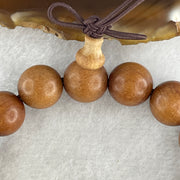 Certified Natural Sandalwood Beads Bracelet 16.42g 16cm 11.8mm 17Beads - Huangs Jadeite and Jewelry Pte Ltd