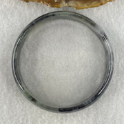 Type A Natural Semi Icy Wuji Grey Black Jadeite Bangle 27.65g Inner Diameter 53.3mm 14.3 by 3.9mm (Close to Perfect) - Huangs Jadeite and Jewelry Pte Ltd