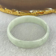 Type A Faint Lavender Green Jadeite Bangle Internal Diameter 52.5mm 23.67g 12.9 by 4.0mm (Close to Perfect) - Huangs Jadeite and Jewelry Pte Ltd