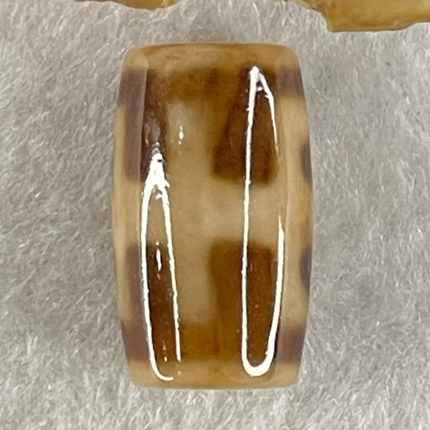 Natural Powerful Tibetan Old Oily Agate Patina Guiren Tairen Human Dzi Bead Totem Amulet Heavenly Master (Tian Zhu) 贵人天诛 4.85g 20.0 by 11.8mm - Huangs Jadeite and Jewelry Pte Ltd