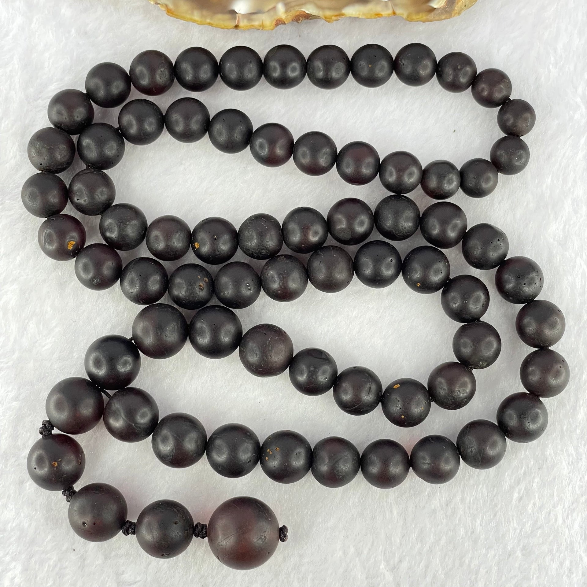 Natural Dark Red Medicine Amber Beads Necklace 天然红药琥珀项链 51.49g 68cm 90.0 - 15.6mm 71 Beads - Huangs Jadeite and Jewelry Pte Ltd