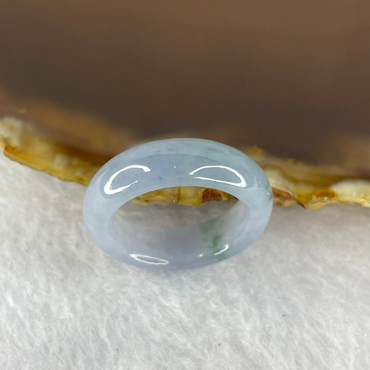Type A Semi Icy Blueish Lavender with Green Piao Hua Jadeite Ring 3.22g 5.9 by 3.6 mm US 5.25 / HK 11.5 (Close to Perfect) - Huangs Jadeite and Jewelry Pte Ltd