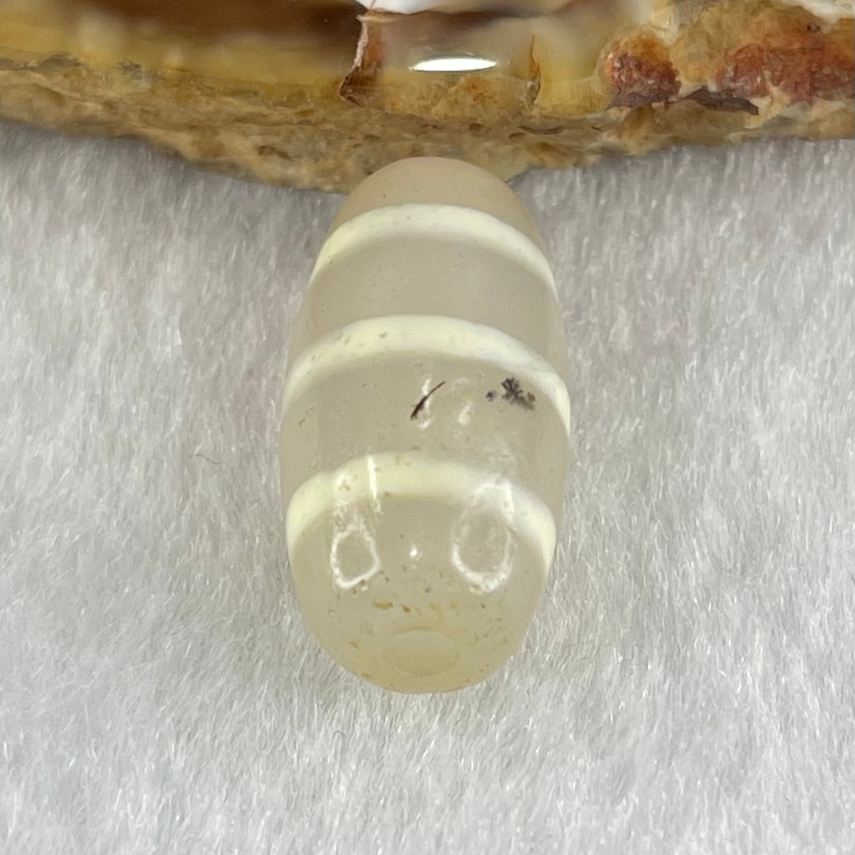 Natural Powerful Tibetan Old Oily Agate 3-Lines Dzi Bead Heavenly Master (Tian Zhu) 三行天诛 2.76g 20.1 by 9.7mm - Huangs Jadeite and Jewelry Pte Ltd