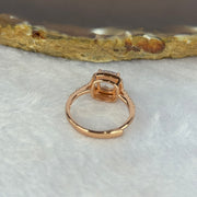 Natural Morganite in 925 Sliver in Rose Gold Color Ring (Adjustable Size) 2.06g 6.0 by 4.5mm - Huangs Jadeite and Jewelry Pte Ltd